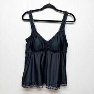 Maxine of Hollywood Womens Babydoll Bikini Top Medium Polka Dot